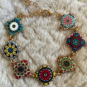 Colorful Floral Pattern Bracelet